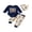 Blue, variant on Western Baby Boy Cowboy Outfit My First Rodeo Newborn Baby Boy Hospital Coming Home Clothes Infant Highland Cow Print Long Sleeve Romper and Pants Hat Set