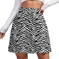 thumbnail image 2 of Zebra Print Skirt Women Animal Stripes Retro Mini Skirts Summer Street Fashion High Waist, 2 of 7