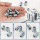 thumbnail image 2 of 130 Pieces Threaded Insert, M6/M8/M10 Threaded Insert Wood Screw Nuts, Galvanized Steel Screw Sleeves, Threaded Insert Nuts for Wooden Furniture, 2 of 5