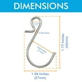 thumbnail image 4 of Millennial Essentials Mini S Hooks, Metal Hardware Hook, 75 Count, 4 of 7
