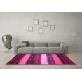 thumbnail image 3 of Ahgly Company Indoor Square Abstract Pink Contemporary Area Rugs, 5' Square, 3 of 4