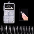 thumbnail image 1 of 100PCS Fake Nails Tips Clear Acrylic Nail Tips Full Cover Half Cover False Nail Artificial, 1 of 7
