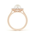 thumbnail image 2 of ANGARA Princess Diana Inspired Freshwater Cultured Pearl Ring in 14K Rose Gold for Women | June Birthstone, Birthday, Anniversary, Jewelry Gift for Women | Pearl Ring, 2 of 8