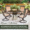 thumbnail image 4 of Hanover Monaco 5-Piece Aluminum Outdoor Patio Dining Set with Swivel Rockers and Table, Seats 4, 4 of 12