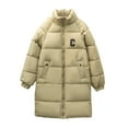 thumbnail image 3 of Winter Jackets for Women Long Down Alternative Coat Winter Warm Thigh Length Outerwear With Hood For Cold Weather Winter Coats for Women, 3 of 3
