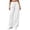 White, variant on Lounge Pants for Women Casual Solid Color High Waist Elastic Drawstring Waist Straight Leg Loose Relaxed Fit With Pockets Trendy
