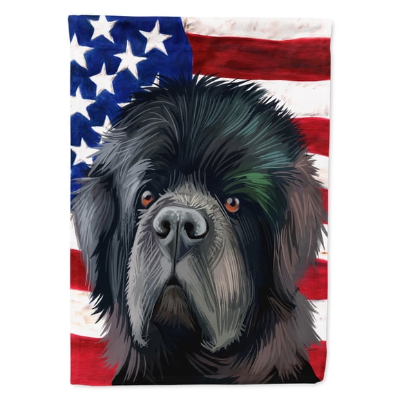 Carolines Treasures CK6626CHF Newfoundland Dog American Canvas House Size outdoor-flags, Multicolor