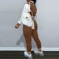 thumbnail image 4 of Women Trousers Autumn Baseball Suit Two Piece Set Solid Coat Long Pants Fashion Tracksuits Outfits Set, 4 of 6