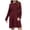 style-04 Wine, variant on Fall Maternity Dress Womens Long Sleeve Fall Dresses Crew Neck Babydoll Casual Winter Dress 2025 (Brown,S)