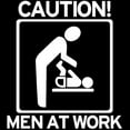 thumbnail image 3 of CafePress - New Dad To Be Caution Men At Work Men's Dark P - Men's Dark Pajamas, 3 of 4