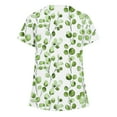 thumbnail image 4 of Gamivast Scrubs for Women Print V-Neck Short Sleeve Nursing Scrubs Tops with Pockets Soft Stretch Breathable Scrub Nursing Uniform, 4 of 5