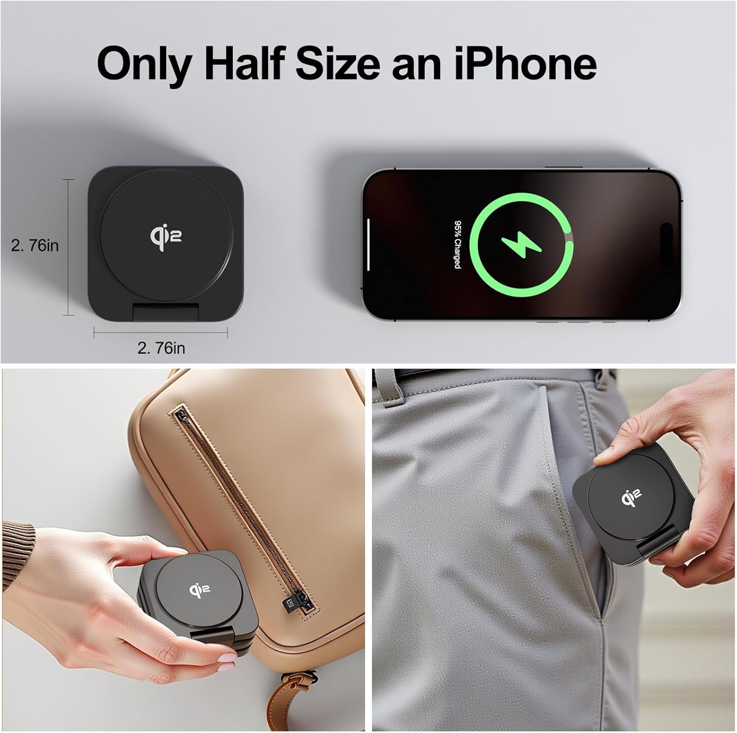 Wireless Charging Station, 3 in 1 Foldable Magnetic Wireless Charger for Apple Device, Qi2 Travel Magnetic Charger Stand for iPhone 16 15 14 13 12 Series, 5W