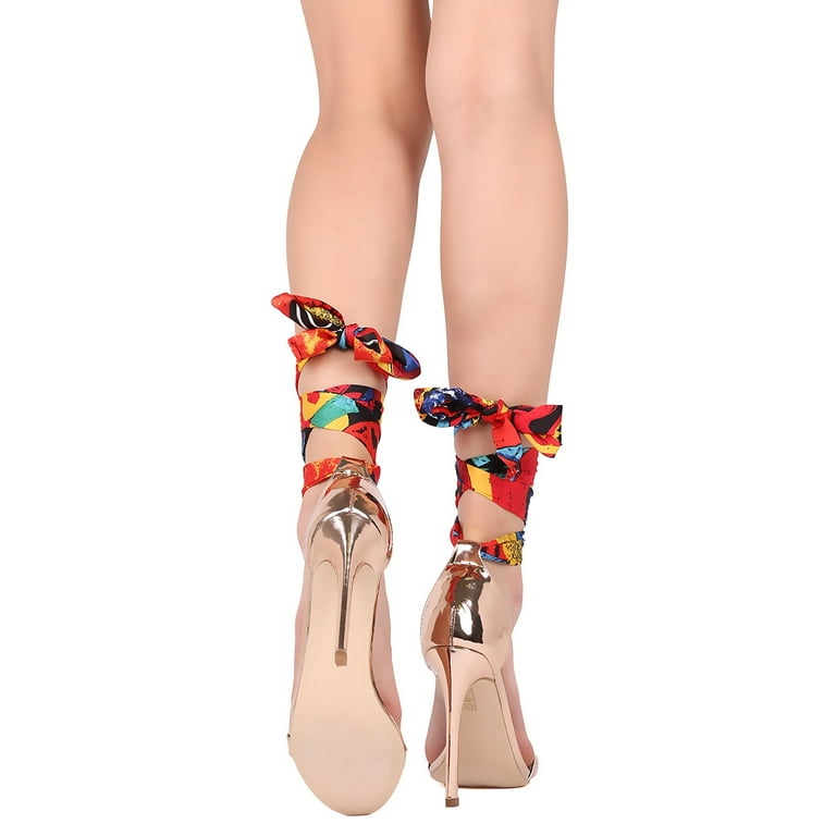 Ankle tie heel deals