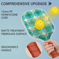 thumbnail image 2 of Pickleball Paddles Set Of 2, Fiberglass Surface, Elegant Geometric Print, 4 Balls & Bag, 2 of 5