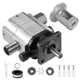 thumbnail image 1 of Hydraulic Wood Log Splitter Pump Kit, 13 GPM, 2 Stage 4000 PSI Aluminum Hydraulic Gear Pump, with Coupling Installation Base 1/2'' NPT Outlet 3600 RPM, for Small Engine Mounting Log Splitter, 1 of 7