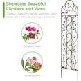 thumbnail image 4 of WYDK 60x15in Iron Garden Trellis, Arched Outdoor Decoration w/Branches, Birds for Lawn, Garden, Backyard, Climbing Plants - Bronze, 4 of 7