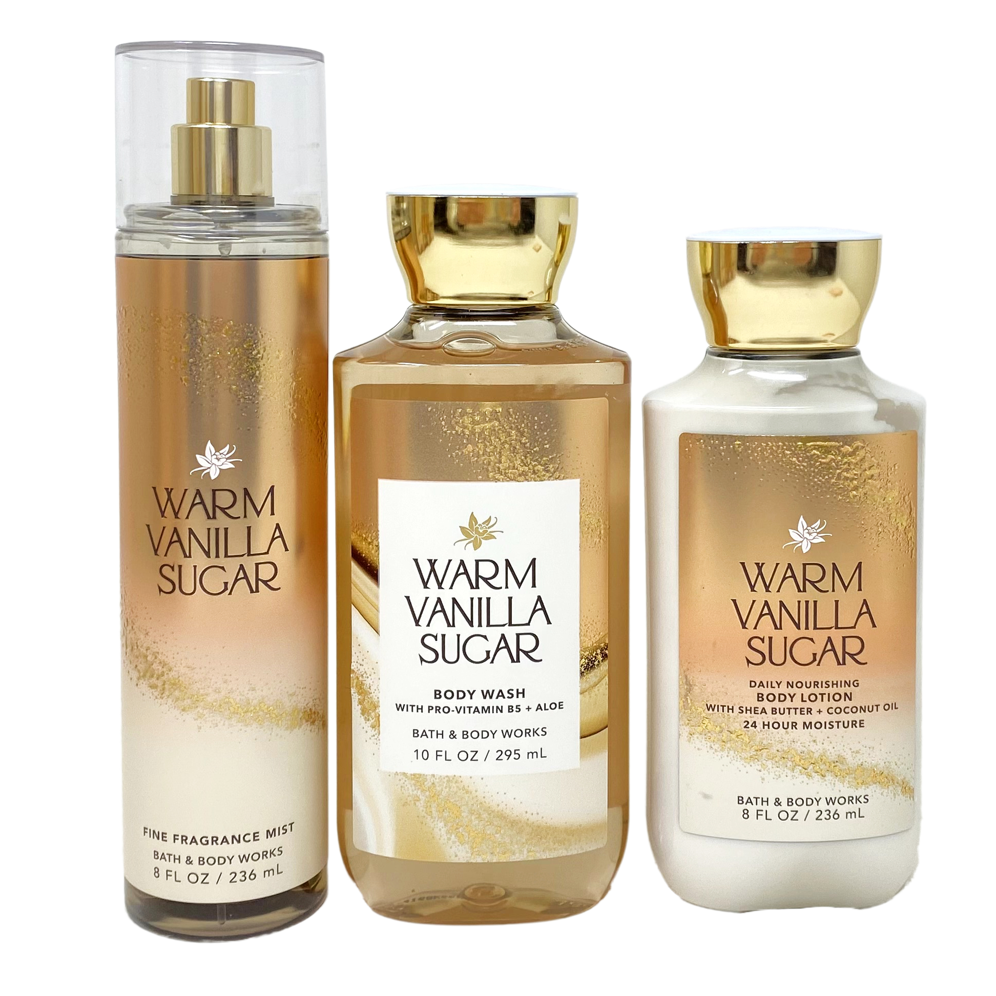 Bath & Body Works Warm Vanilla Sugar - Gift Box Set - Fine