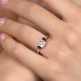 thumbnail image 4 of Gem Stone King 18K Rose Gold Plated Silver Peach Morganite and Red Rhodolite Garnet Engagement Ring for Women | 2.34 Cttw | Oval 9X7MM | Gemstone October Birthstone | Size 9, 4 of 6