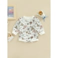 thumbnail image 2 of Sedceaty Baby Girls Romper, Long Sleeve Crew Neck Flower Butterfly Print Fall Bodysuit for Casual Daily, 2 of 8