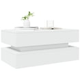 thumbnail image 4 of vidaXL Coffee Table with LED Lights White 90x50x40 cm, 4 of 5