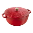 thumbnail image 1 of STAUB La Cocotte 4.8 L Cast Iron Round Essential French Oven With Snake Lid, Cherry, 1 of 10