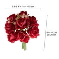 thumbnail image 2 of Hiroekza Rose & Primrose Artificial Flowers - 26cm No Fade Fake Flowers for Home Wedding Decoration, Wall Decor, Vibrant Faux Plants Indoor & Outdoors Red, 2 of 7