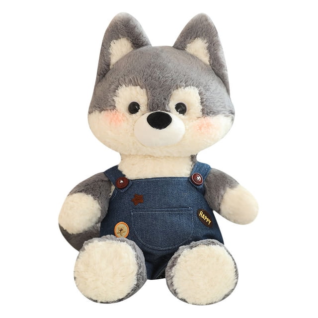 Muñeca de peluche con dibujos animados de zorro y lobo, 50 cm, suave peluche