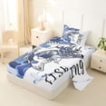 thumbnail image 2 of Feelyou Blue Camo Bass Fish Twin Sheet Sets for Men Women, Navy Camouflage Ocean Wildlife Bedding, 3-Piece, 2 of 5