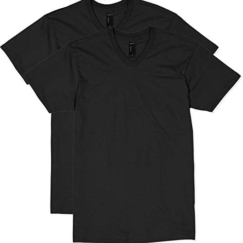 Hanes - Hanes Men's Nano Premium Cotton V-Neck T-Shirt Pack of 2, Black ...
