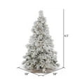 thumbnail image 3 of Vickerman 6.5' Flocked Alberta Artificial Christmas Tree, Warm White LED Lights, 3 of 4
