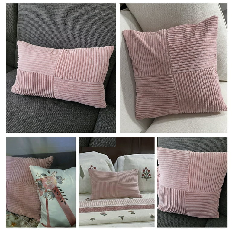 Fancy Homi Packs Blush Pink Lumbar Decorative Throw Pillow