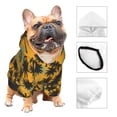 thumbnail image 3 of Fotbe Hawaii Palms Print Small Dog Sweater Hoodies Pet Grey Hooded Soft Fleece Sweatshirts with Pocket Fall Winter Puppy Cat Sweaters Warm Clothes-X-Large, 3 of 7