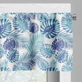 thumbnail image 3 of Ambesonne Nature Valance Pack of 2, Leaves in Shades of Blue, 54"X12", White and Multicolor, 3 of 5
