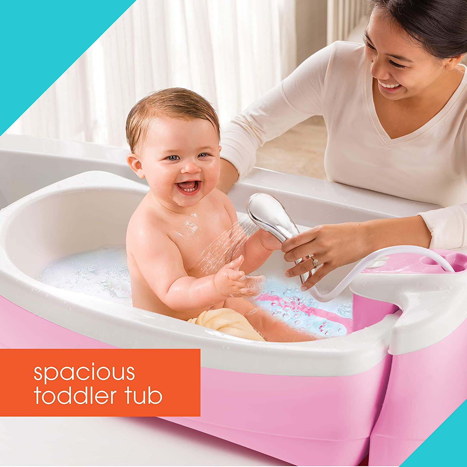 Summer Infant Lil Luxuries Whirlpool Bubbling Spa Shower Pink
