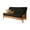 Black, variant on #6000 276 Coil Hinged Queen Mattress Suede Black Kodiak Furniture-Color:Black,Material:Foam