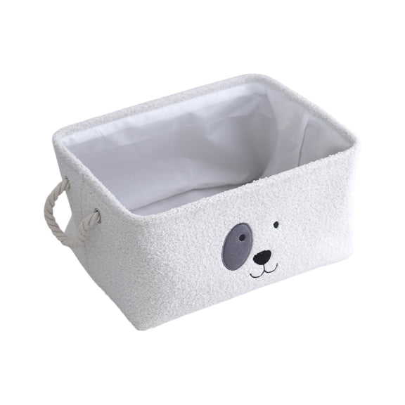 Cinvoph Foldable Storage Basket Cute Puppy Print Organizer for Clothes Sundries Space Saving Bin for Closet Bedroom Bathroom 16"x12"x8"