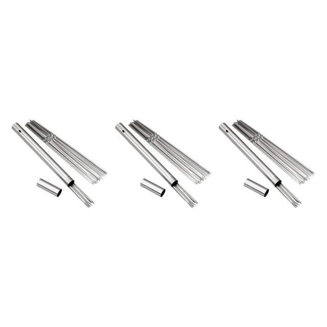 Guardoinrt Cooked Kebabs Every Time With Stainless Steel Barbecue Stick Silver Can Be Stick +10* stick 3Set