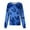 Blue, variant on ZKIRBJV Scrub Jackets for Women Long Sleeve Snap Front Warm Scrubs Tops Butterfly Print Fall Plus Size Scrub Jackets Stand-Up Collar Medical Nurse Working Lab Coats with Pocket Blue S