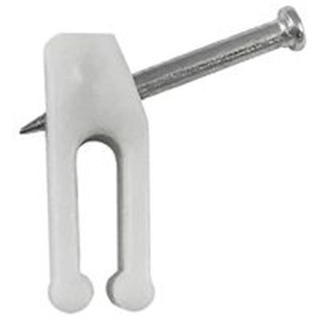 American Tack & Hardware 7232408 Flat Cable Staple Nail White