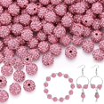 thumbnail image 1 of Perlas TINKRSTUFF con diamantes de imitación rosas de 10 mm, 150 unidades, para joyería, 1 of 6