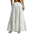 thumbnail image 4 of Fgnfyis Women's Fashion A-Line Skirt with Elastic Waist and Tie Belt Loose Fit for a Comfortable Stylish White S, 4 of 5