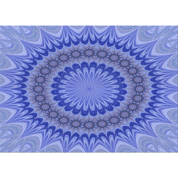 Ahgly Company Machine Washable Indoor Rectangle Transitional Ocean Blue Area Rugs, 2' x 3'