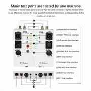 CT8 Multipurpose Audiotory Cable Tester for Stage and Studio Wiring Testing Tool