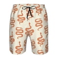 thumbnail image 4 of Kdxio Hand Drawn Snake Pattern Mens Casual Shorts - Drawstring Summer Beach Sports Shorts for Men, 4 of 9