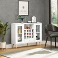 thumbnail image 2 of HOMCOM Kitchen Sideboard Storage Cabinets with Drawer, 12-Bottle Wine Rack, 2 of 10