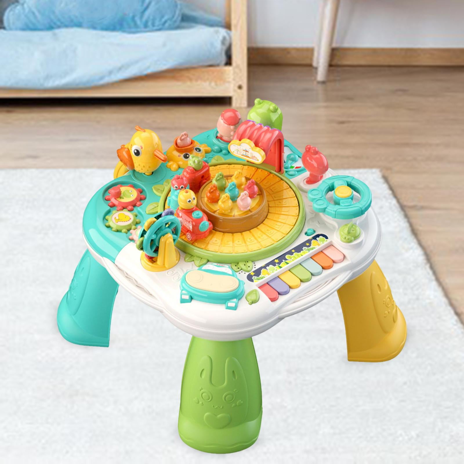 Portable Musical Learning Activity Table Educational Table Educational Learning Toy Sensory Sound Toy Infants Toddlers Children green