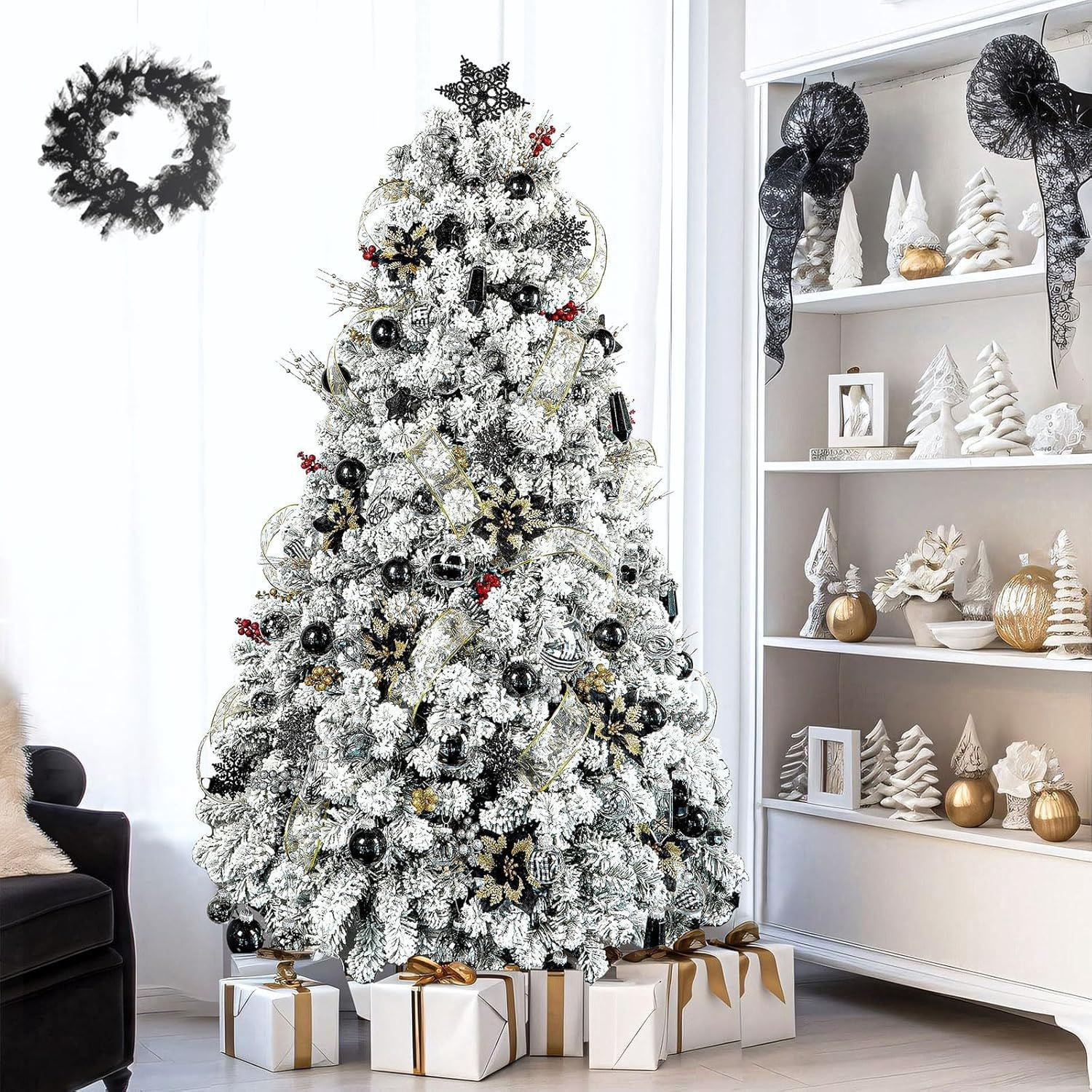 86PCS Christmas Tree Ornaments Clear Set, Shatterproof and Clear Plastic Baubles for Xmas Tree Decor, Holiday Wedding Party Decoration, Champagne
