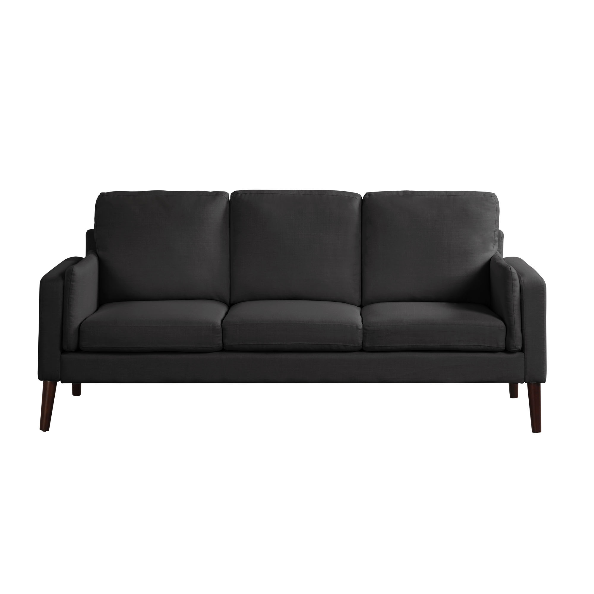 Elm & Oak Nathaniel Modern Sofa with Side Pocket and USB Power, Black Fabric Upholstery - image 3 of 10