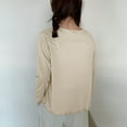 thumbnail image 5 of Jinhomg Thin Cardigan for Women Lightweight Long Sleeve Open Front Shrugs Casual Loose Solid Summer Cardigan Tops Daily Wear Beige M, 5 of 8