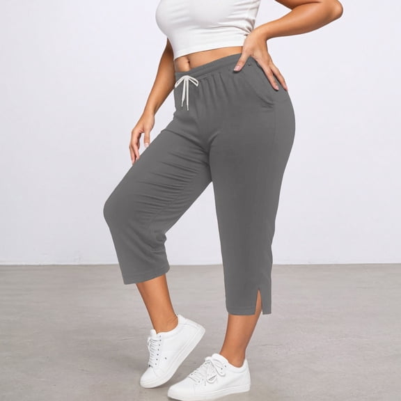Women Casual Pants Plus Size Casual Pants With Pockets Soft Stretchy Yoga Trousers For Comfortable Athletic Wear And Everyday